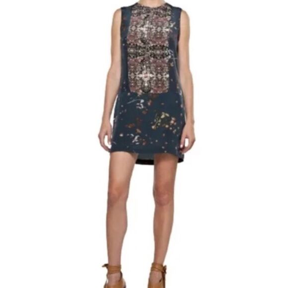 A.L.C. Sera Tux Silk Mini Sleeveless Dress - Picture 1 of 8